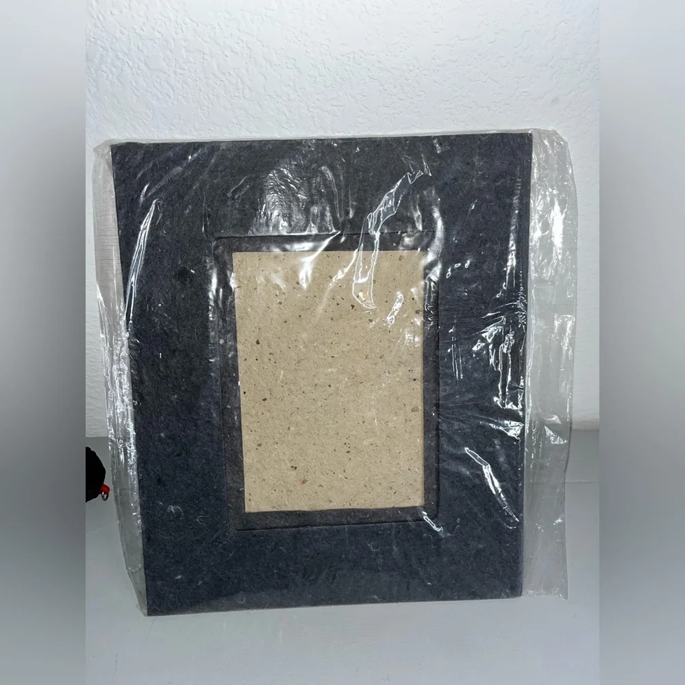 Handmade Natural Fiber Paper Table Top Photo Frame Mixed Media Paper EcoFriendly